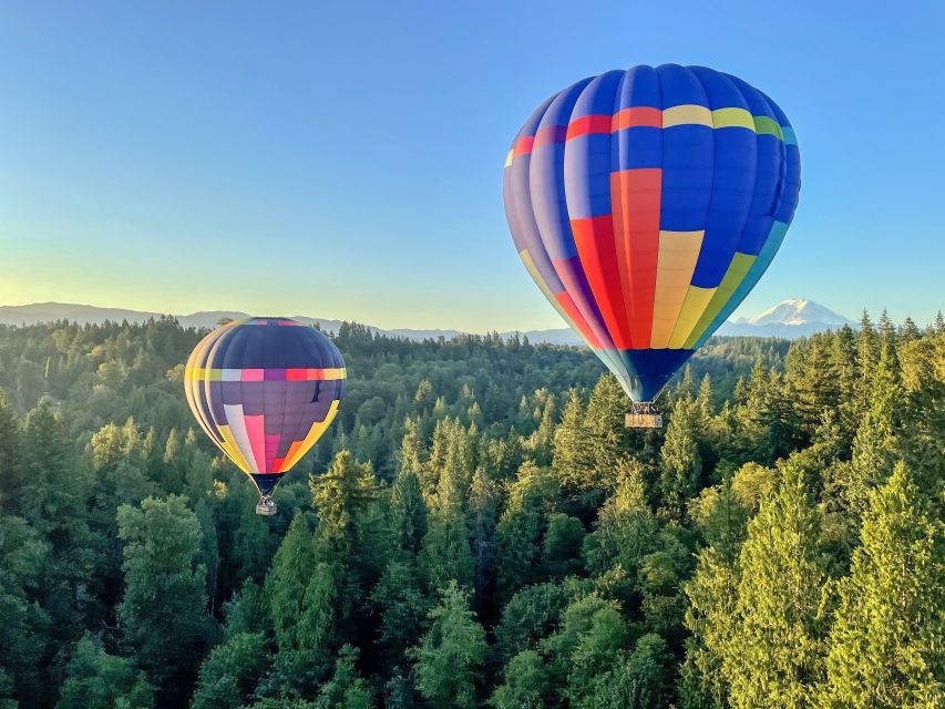 Seattle: Mt. Rainier Sunrise Hot Air Balloon Ride - Puget Sound, Rivers, and the 360-Degree View Effect