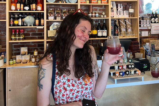 Wine, Bread, Cheese and Chocolate - Wines of Washington tasting room: Washington state in small cups